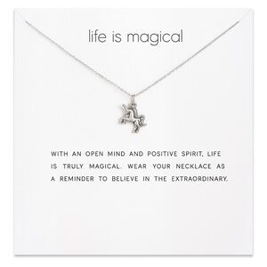 🦄 Silver Unicorn Necklace – “Life is Magical” Gift-Ready‎ Card Included!